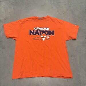 UVA Cavalier Nation‎ Men's T-shirt Orange Size XL Short Sleeve Athletic Casual